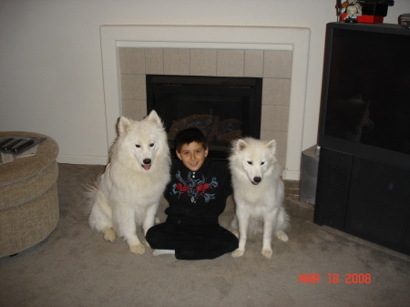 Miguel my son and Blizzard and Frostee