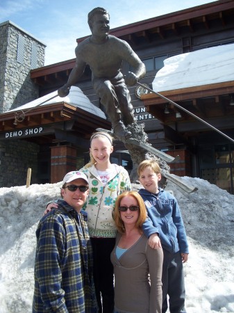 Tom & I & kids in Mammoth January 2008