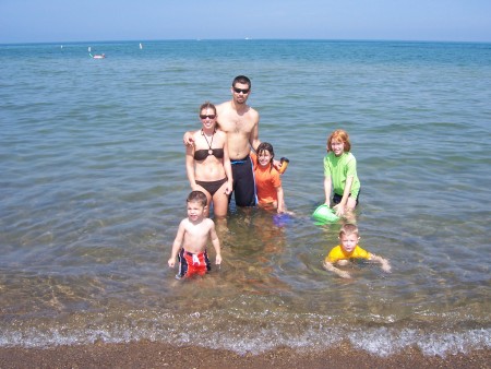 The Horras Family at Lake Michigan