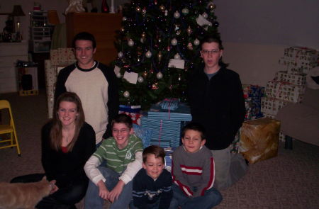 ALL the neices and nephews at Christmas 2007