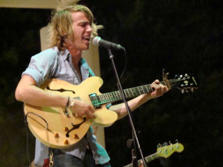 My son, Dane, playing guitar