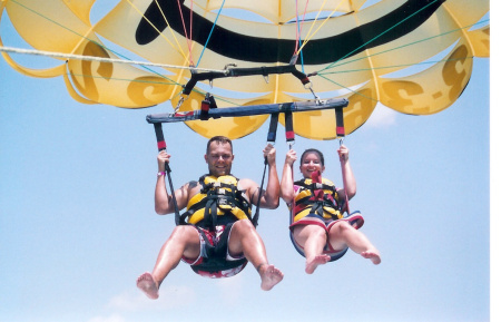 MY NIECE AND I PARASAILING, MYRTLE BEACH 2008