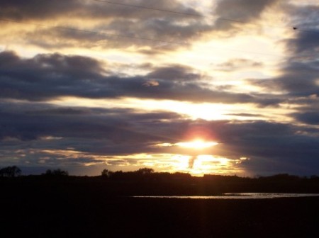 Storm Brewing at Sunset