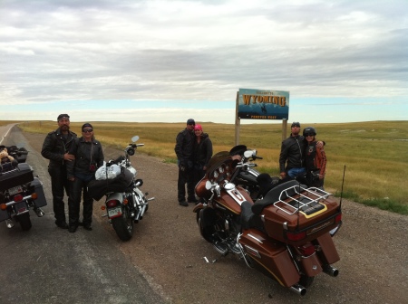 The group riding to Sturgis.