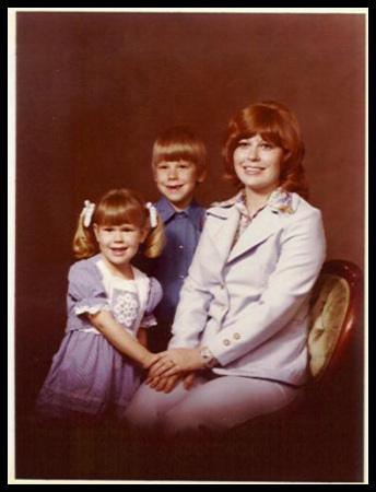 sheila, travis, & mom - april 1977