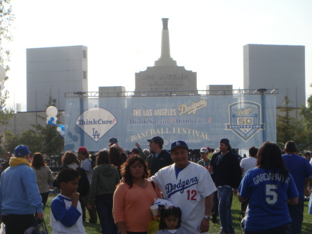 My wife, Daughter & Me at the L.A. Coliseum