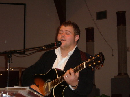 Chris leading worship