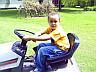 Blake when he was younger mowing at grandmas