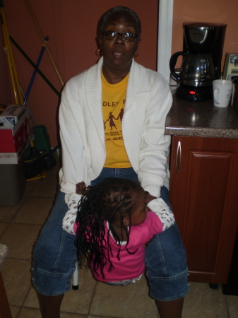 me and Pearl with her weave