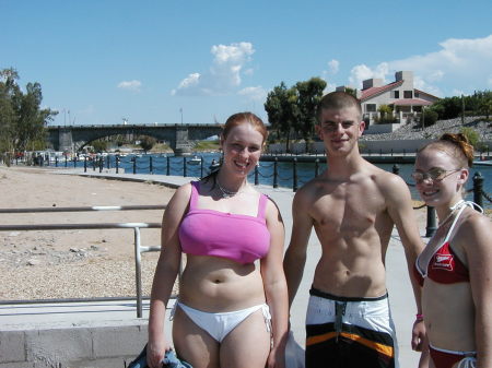 Nicolette, Scotty, and Kelsy at Lake Havasu AZ