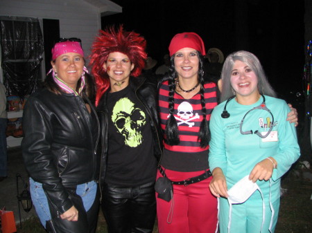me, Sonia,Julie,and Joie  at Halloween