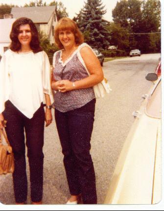 Me on left, friend Connie on right, 1981