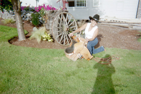 My New Saddle   Proud as Punch  Side yard