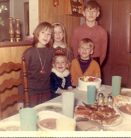 Sandy with her brothers and sisters