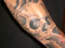 skull on forearm