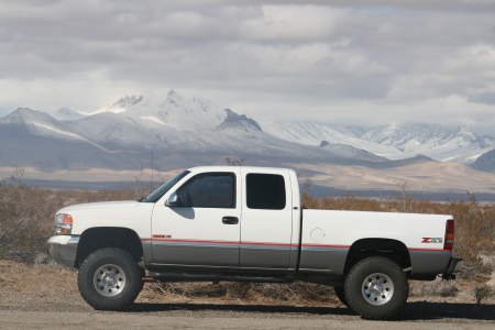 Snow in the desert