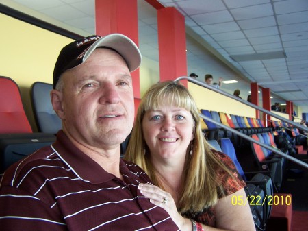 gary and i at charlotte speedway 27 yr ann.