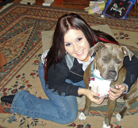 Caitlyn and Grandpa's dog  2008