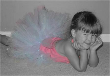 Ashley showing off her birthday tutu!