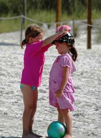 Abby helping Lizzie