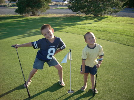 My little golfers....Nathan (6) & Garret (4)