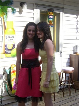 Joelle & Carly at their 8th grade dance