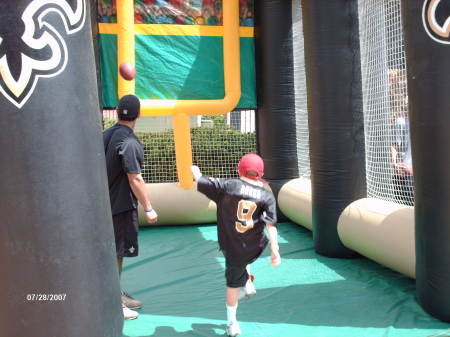 Matthew my grandson at Saints Camp