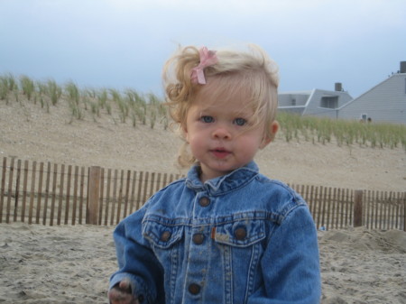 Lea Rose at the beach - 15 months old.
