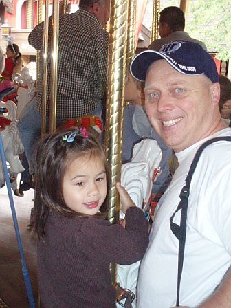 Carousel Ride with Daddy atDisneyland