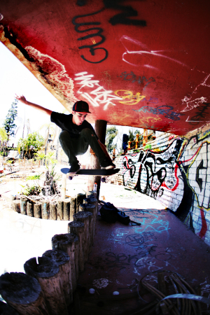 Michael skateboarding
