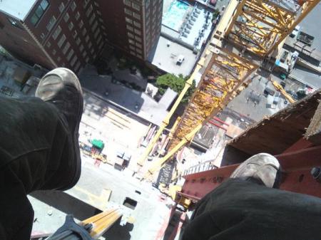 Looking down from 25th floor!