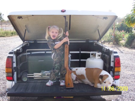 Bailee going hunting with her Daddy
