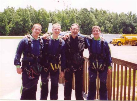 Mike and Sons heading for a jump