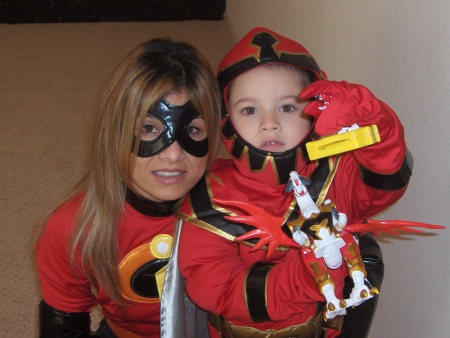 My little power ranger with mama