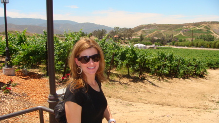 Wife at vineyard.