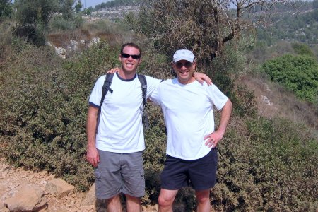 Ed & son, Josh - hills near Jerusalem, Fall 07