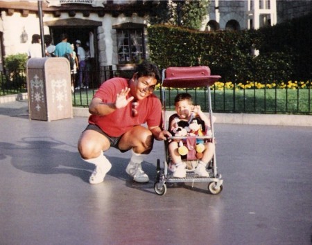 Paul with our son Mel 1987