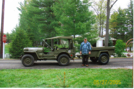 My son Roy and jeep