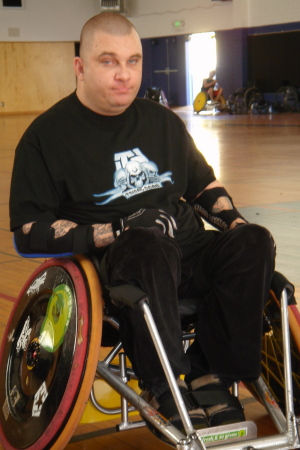ME IN MY MURDERBALL CHAIR