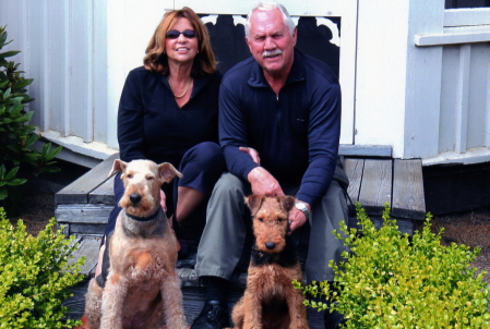 Marion, Dave, dogs Agatha and Tallulah ..2008