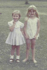 Becky age 4 and cousin Deanna