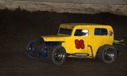 Cody racing his new car