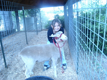 Macey and her lamb