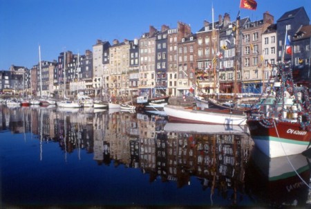 honfleur vieux bassin reflets