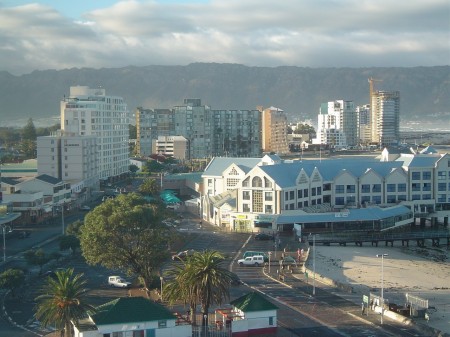 View from our flat in Strand, South Africa