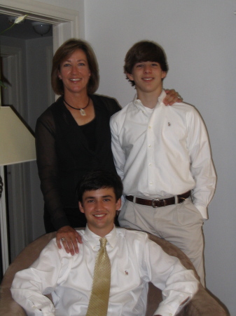 With my sons, Rob, 14 and Nick, 18