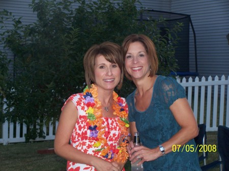 My friend Carrie and me at our Partay!