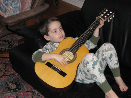 Gunther, jammin' in his jammies!