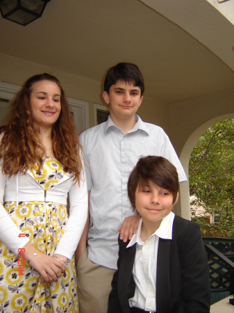 Adam, Sophia and Joey on Easter