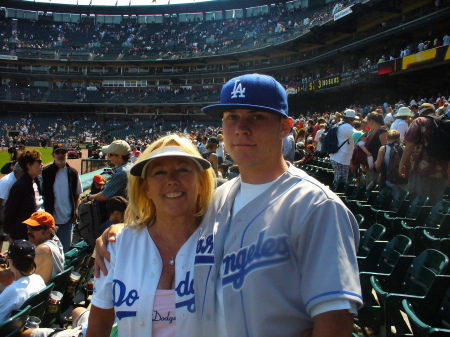 Me and my son Joey - Go Dodgers